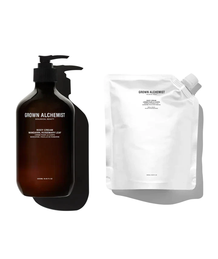 Grown Alchemist Refillable Body Cream Kit (Mandarin, Rosemary Leaf)