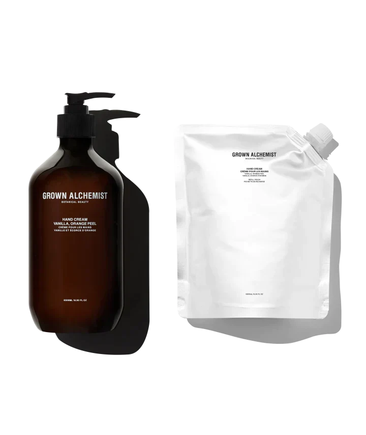 Grown Alchemist Refillable Hand Cream Kit (Vanilla, Orange Peel)