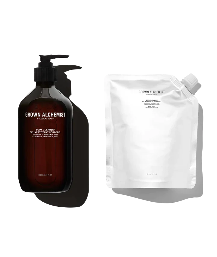 Grown Alchemist Refillable Body Cleanser Kit (Chamomile, Bergamot, Rose)