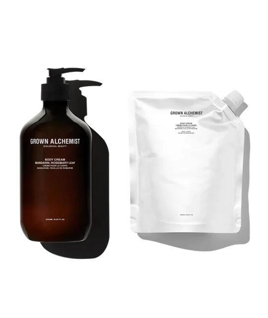 Grown Alchemist Refillable Body Cream Kit (Mandarin, Rosemary Leaf)