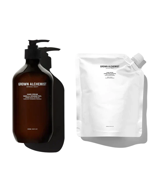 Grown Alchemist Refillable Hand Cream Kit (Vanilla, Orange Peel)